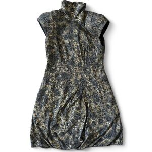 Nanette Lepore Black Gold High Neck Dress